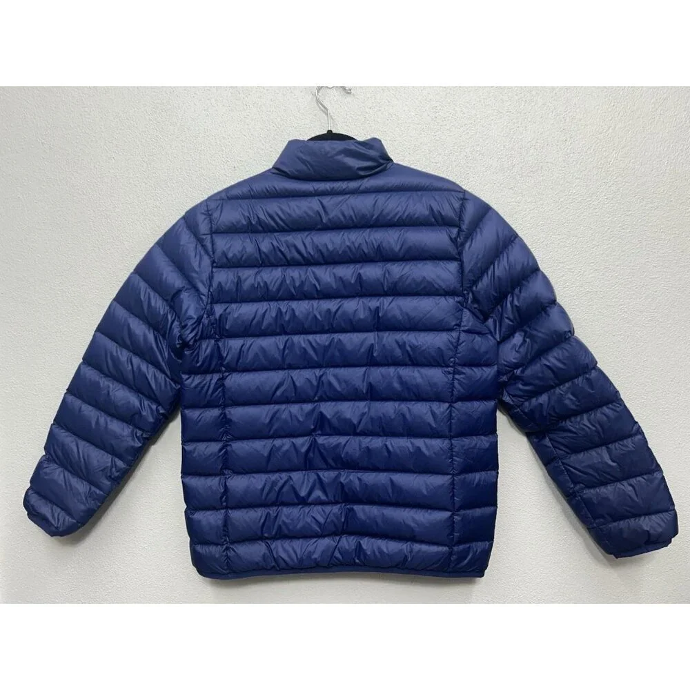 Eddie Bauer CirrusLite 650 Down Filled Puffer Jacket Boys XL 14-16 Blue Pockets